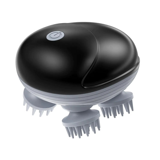 ORIA Handheld Pet Massager Electric Scalp Massager Electric Dogs Cats Massager Portable Head Scratcher Body Massage Tools with 3 Modes 4 Kneading Heads for Soothing Head Relaxation